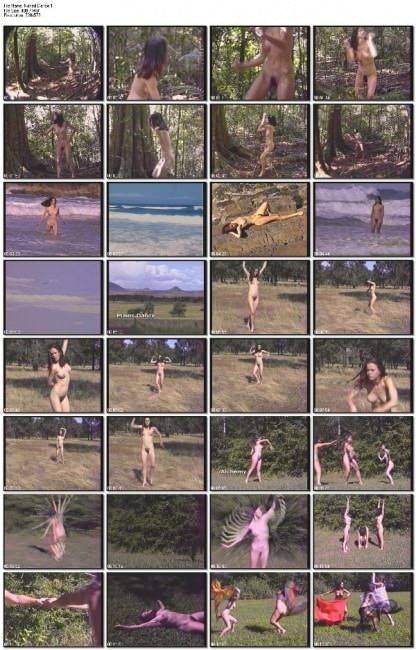 Girls naturist videos, beautiful naked dancing with the effect of slowing down [Naturism Archiv]